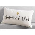 Love Abode Personalised Heart Couple Cushion