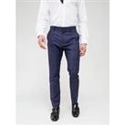 Very Man Check Suit Trouser - Navy