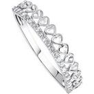 Love Diamond 9Ct White Gold 0.12Ct Diamond Hearts Band Ring