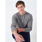 Crew Clothing Crew Neck Long Sleeved Knitted Top - Grey