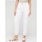 V By Very Linen Mix Cargo Trousers - White