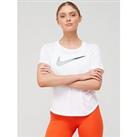 Nike One Dri-Fit Swoosh T-Shirt - White