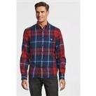 Gant Check Plaid Flannel Shirt - Dark Red