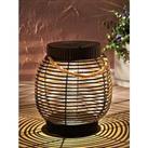 Very Home Basket-Shaped Coral Bay Rattan Solar Lamp