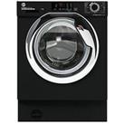 Hoover H-Wash Hbws 49D3Acbe/80 9Kg Load, 1400 Spin Integrated Washing Machine - Black With Chrome Door - Washing Machine With Installation