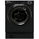 Candy Cbd 495D1Wbbe-80 Integrated Washer Dryer, 9Kg Wash, 5Kg Dry, 1400 Spin - Black - Washer Dryer Only