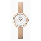 Accurist Jewellery Womens Rose Gold Stainless Steel Mesh Analogue Watch