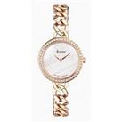 Accurist Jewellery Womens Rose Gold Stainless Steel Chain Analogue Watch