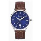 Accurist Classic Mens Brown Leather Strap Analogue Watch
