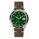 Accurist Dive Mens Brown Leather Strap Analogue Watch