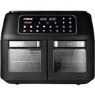 Tower T17102 Vortx Vizion Dual Compartment Air Fryer Oven With Digital Touch Panel, 11L, Black