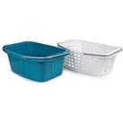 Beldray Set Of 2 Carry Handle 26L Plastic Laundry Baskets