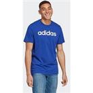 Adidas Sportswear Mens Essentials Linear Logo Short Sleeve T-Shirt - Blue