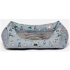 Joules Rainbow Dogs Box Bed - Large