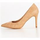V By Very Quilted Court Shoe - Nude