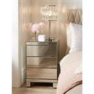Rialto Mirrored 3 Drawer Bedside Chest - Fsc Certified
