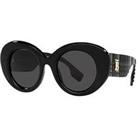 Burberry Margot Round Sunglasses -Black