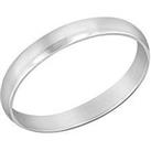 The Love Silver Collection Sterling Silver Rhodium Plated 3Mm Band Ring