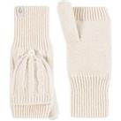 Heat Holders Ash Cable Knit Converter Mittens - Cream