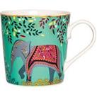 Sara Miller India Collection Mug &Ndash; Elephant&Rsquo;S Oasis