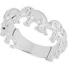 The Love Silver Collection Sterling Silver Elephant Band Ring