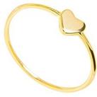 The Love Silver Collection 18Ct Gold Plated Sterling Silver Heart Ring