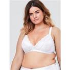 Oola Lace And Logo Non Wired Soft Bra - White