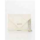 Boss Ayla Leather Quilted Clutch - White