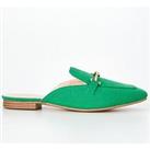 Raid Wide Fit Logan Flat Shoes - Green Canvas