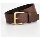 Boss Joris_Sz40 Leather Belt - Dark Brown