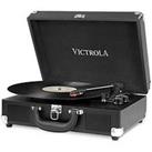 Victrola Journey Portable Record Player (Black) - Bluetooth 5.0 Suitcase Turntable With Built-In Stereo Speakers