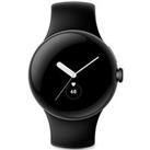 Google Pixel Watch, Matte Black Stainless Steel Case, Active Band In Obsidian
