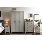 Gfw Lancaster 4 Piece Package - 3 Door Wardrobe, 4 Drawer Chest And 2 Bedside Chests