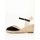 Everyday Wide Fit Low Closed Toe Wedge - Black