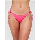 Calvin Klein Monogram String Side Bikini Brief - Pink