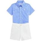 Ralph Lauren Baby Boys Geo Short Sleeve Shirt And Shorts Set - Multi