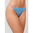 Tommy Jeans Essential Lace Thong - Blue