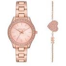 Michael Kors Liliane Womens Watch & Bracelet Set
