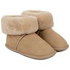 Just Sheepskin Ladies Albery Sheepskin Boot Slippers - Brown