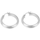 Seol + Gold Sterling Silver 32Mm Rounded Creole Hoops