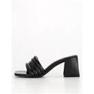 V By Very Extra Wide Fit Padded Heeled Sandal - Black