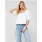 Tommy Hilfiger Square Neck Blouse - White