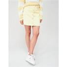 Tommy Jeans A-Line Button Down Denim Skirt - Yellow