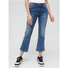 Armani Exchange Low Waisted Flare Cropped Jeans -Blue