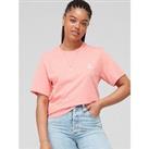 Converse Go-To Embroidered Star Chevron Standard Fit T-Shirt - Pink