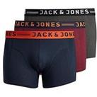 Jack & Jones Plus 3-Pack Logo Waistband Trunks - Multi