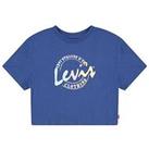 Levi'S Girls Short Sleeve Meet And Greet Script T-Shirt - True Navy