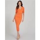 Michelle Keegan Knitted Bodycon Co Ord Skirt - Orange
