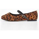 Everyday Extra Wide Fit Mary Jane Ballerina - Leopard