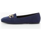 Everyday Wide Fit Metal Trim Loafer - Navy